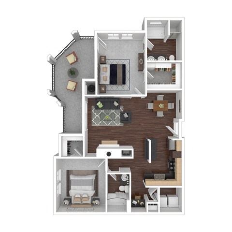 bedroom floor plan an in 3d